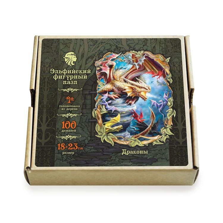 Деревянные фигурные пазлы «Драконы» — картинка 4