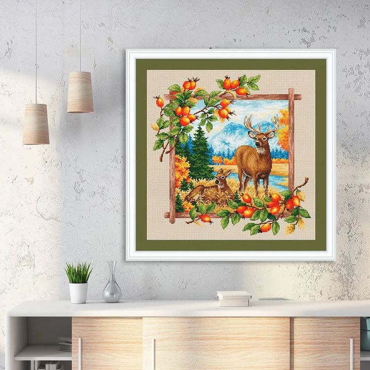 Набор для вышивания «Таежная семья. Олени» — картинка 10