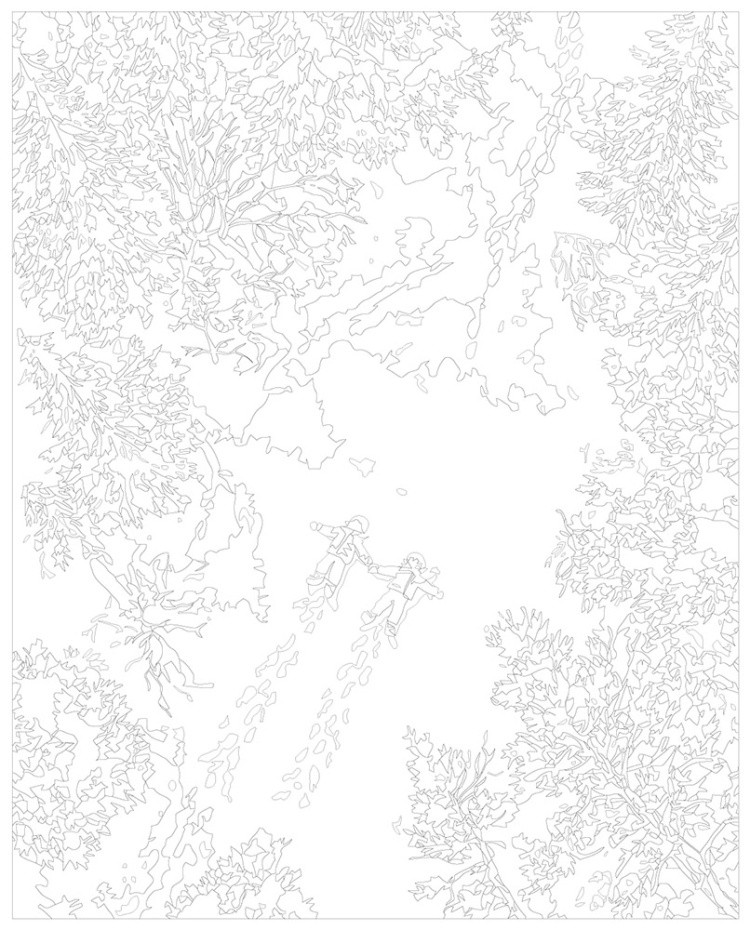 Картина по номерам Дети зимой на снегу среди елок — картинка 3