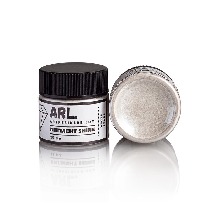 Пигмент SHINE WHITE PEARL, белая жемчужина 25 мл, Art Resin LAB — картинка 2