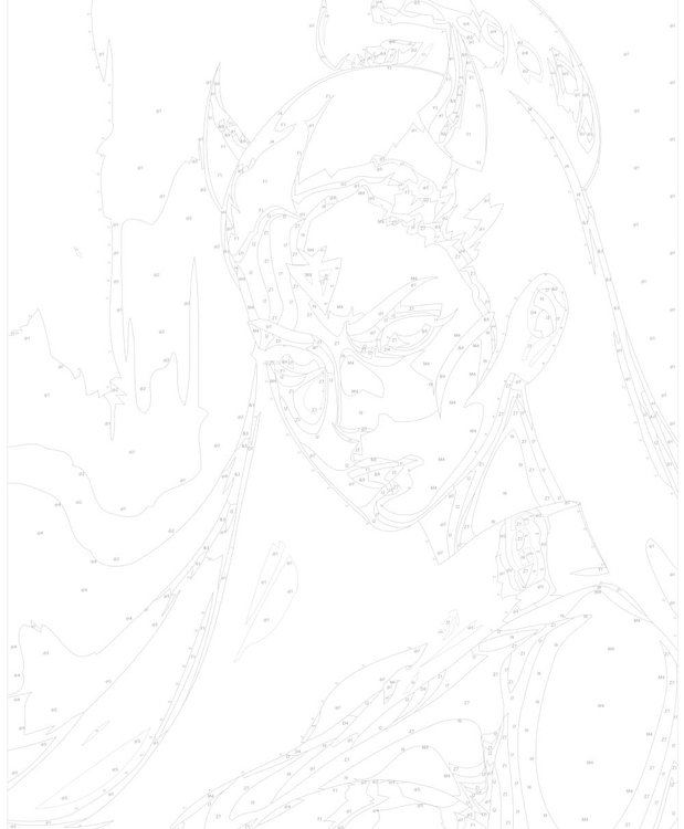 Картина по номерам «Девушка-косплей» — картинка 3