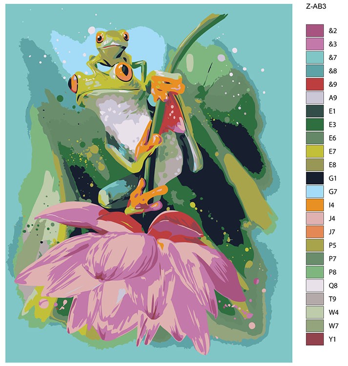 Картина по номерам «Лягушки» — картинка 2