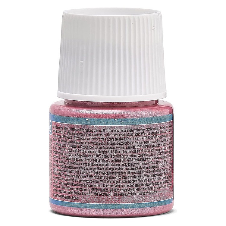 Краска для темных и светлых тканей с эффектом замши Setacolor, цвет: розовый пудровый, 45 мл, Pebeo — картинка 4