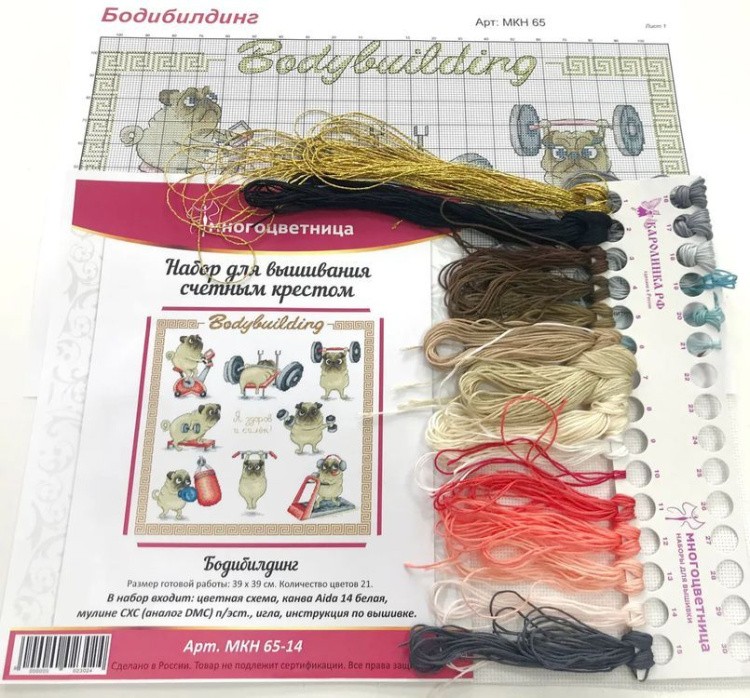 Набор для вышивания «Bodybuilding. Я здоров и силен» — картинка 11