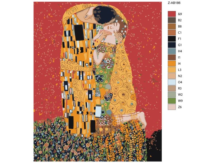 Картина по номерам «Золотой поцелуй» — картинка 2