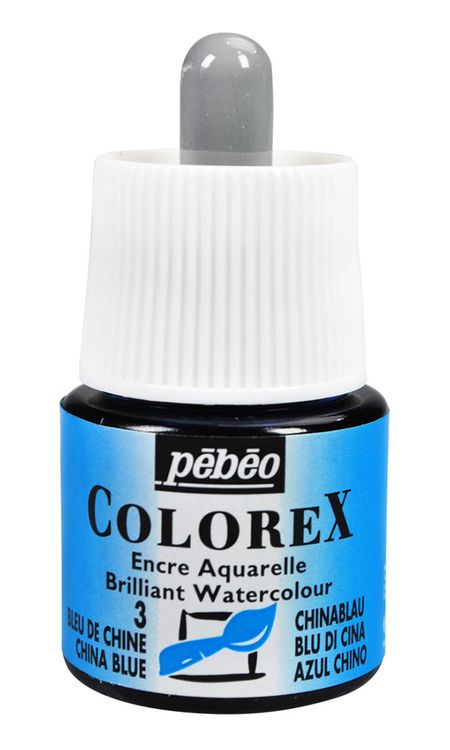 Акварельные чернила Pebeo Colorex (китайский синий), 45 мл