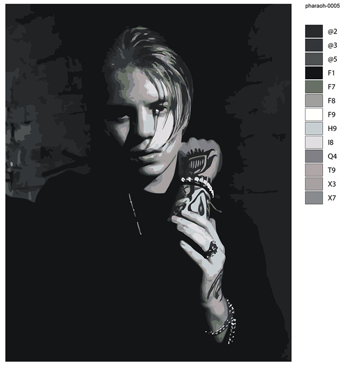 Картина по номерам «Рэпер Pharaoh Фараон 4» — картинка 2