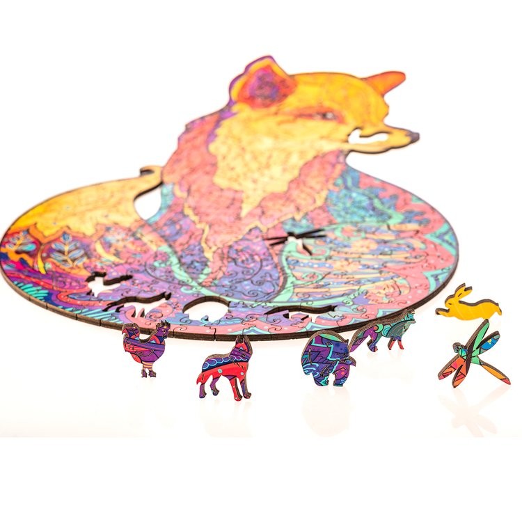 Деревянный пазл Unidragon «Обольстительная Лисичка», размер M (А4) — картинка 6