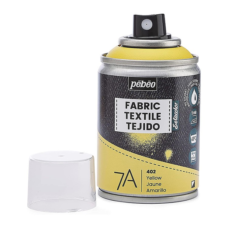 Краска для текстиля 7А Spray (аэрозоль), цвет: желтый, 100 мл, Pebeo — картинка 4