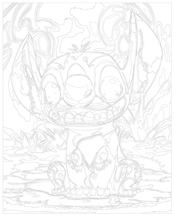 Картина по номерам «Стич улыбается» — картинка 3