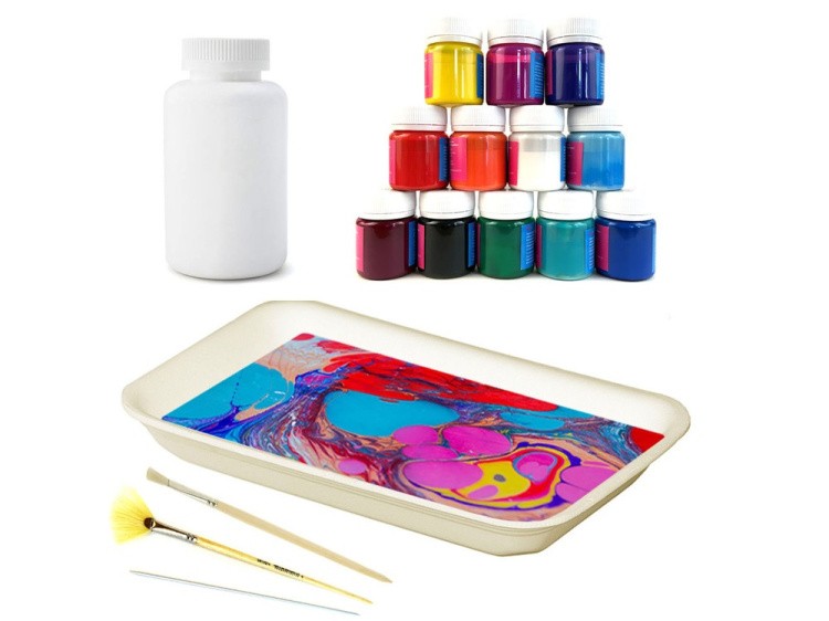 Набор для эбру «Профи», 12 цветов, Mimi — картинка 4