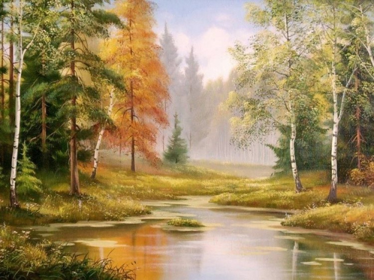 Алмазная вышивка «Лесное озеро» — картинка 2