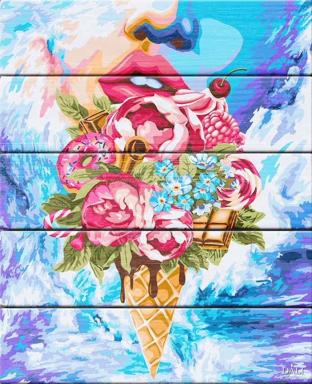 Картина по номерам по дереву Dali «Сладкий букет»