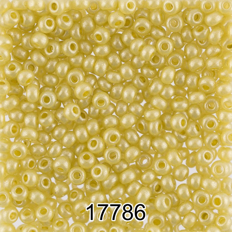 Бисер Чехия круглый 6 10/0, 2,3 мм, 500 г, цвет: 17786 желтый