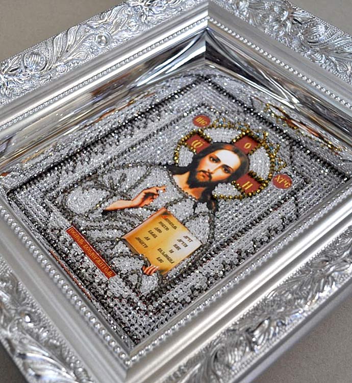 Вышивка Образа в каменьях «Господь Вседержитель» — картинка 3
