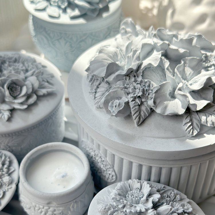 Силиконовый молд - Контейнер/банка для свечей с крышкой №4, d 7 см, 1 шт. — картинка 9