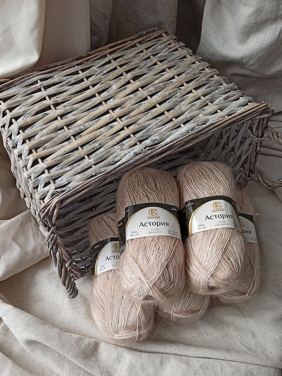 Пряжа Камтекс Астория (188), топленое молоко, 5 шт. по 50 г — картинка 2