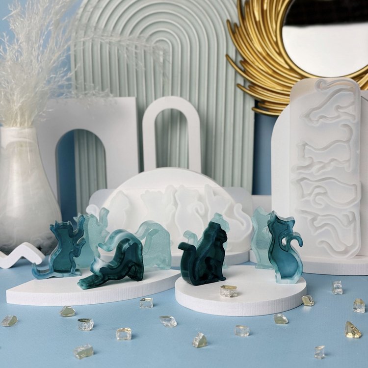 Силиконовый молд - Шейкеры кошечки №4, 2 шт. — картинка 3