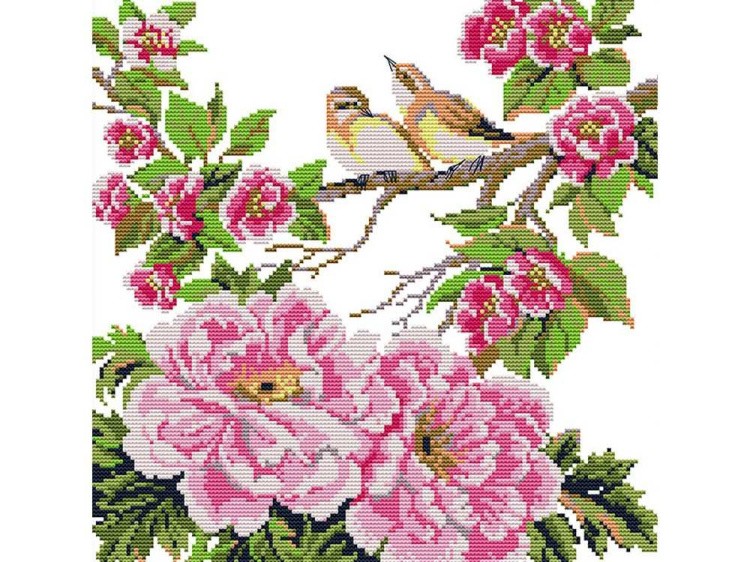 Набор для вышивания «Цветы и маленькие птички»