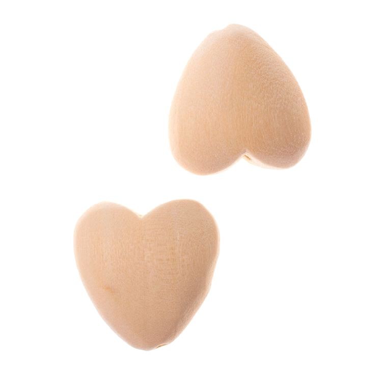 Бусины «Сердце», дерево, 20 мм, 20 шт. — картинка 8