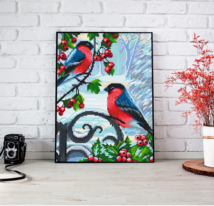Алмазная вышивка «Вестники зимы» — картинка 3
