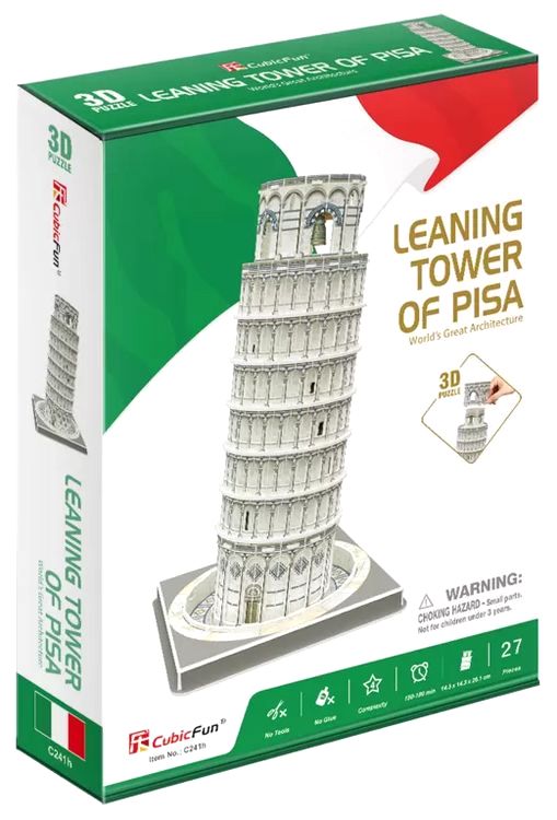 3D пазл CubicFun «Пизанская башня» — картинка 3