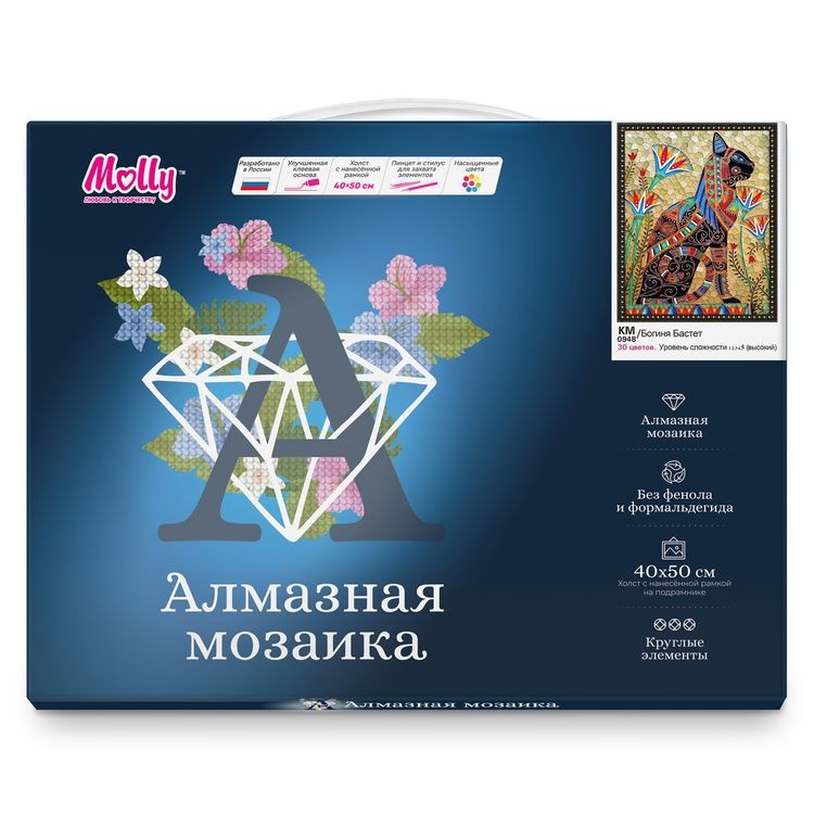 Алмазная вышивка «Богиня Бастет» — картинка 4