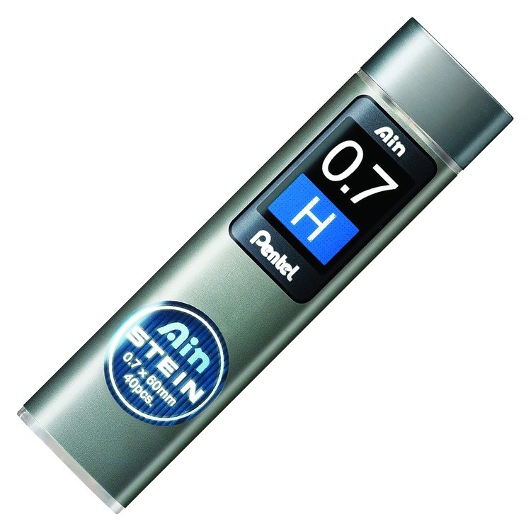 Грифели для карандашей автоматических Ain Stein 0.7 мм 40 грифелей в тубе, H, Pentel — картинка 2