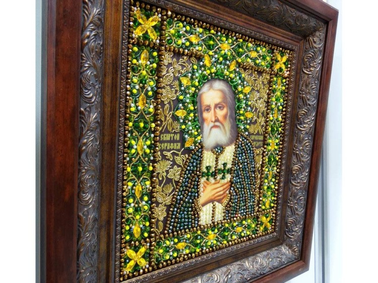 Набор вышивки хрустальными камнями «Святой Серафим Саровский» — картинка 10