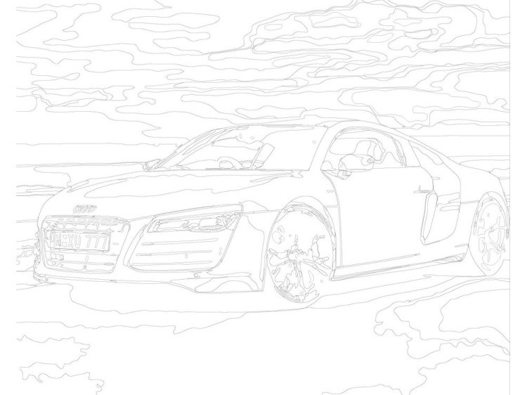 Картина по номерам «Белый ауди» — картинка 3