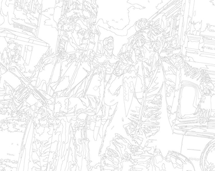 Картина по номерам «Благие знамения: Азирафель и Кроули» — картинка 3