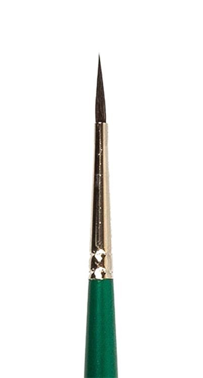 Кисть «Green Line», №03, имитация белки, круглая, 5 шт., короткая ручка, Vista-Artista — картинка 2