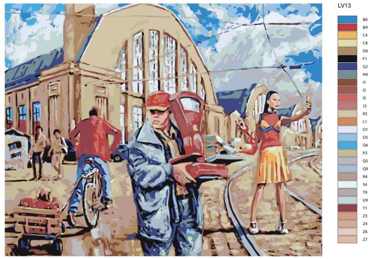 Картина по номерам «Городской вокзал» — картинка 2