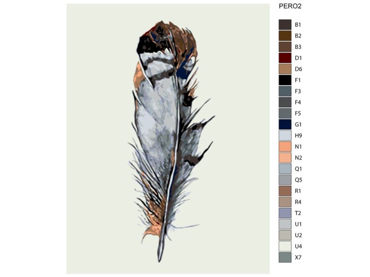 Картина по номерам «Перо 2» — картинка 2