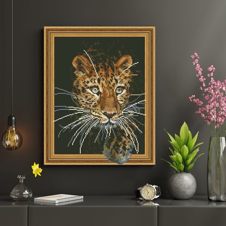 Алмазная вышивка «Леопард» — картинка 5