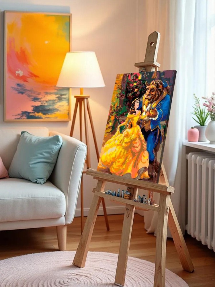 Картина по номерам «Красавица и чудовище» — картинка 9