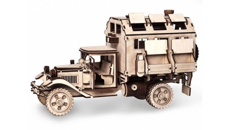 Конструктор из дерева «Грузовик Полуторка Фургон», Lemmo — картинка 3