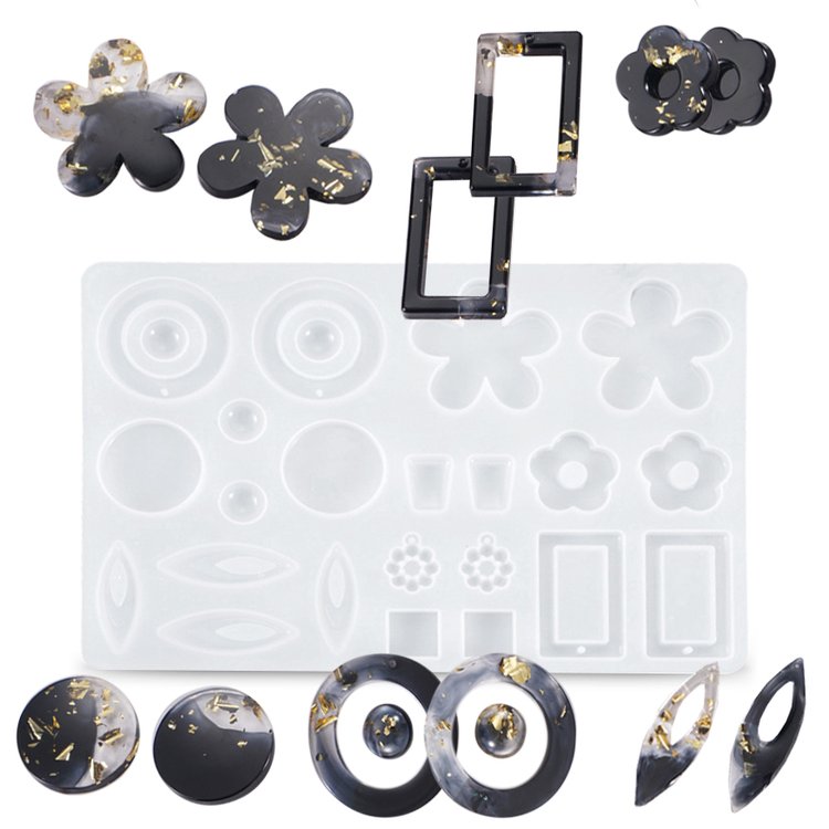 Силиконовый молд Epoxy Master для сережек и кулонов, 20х13 см — картинка 2