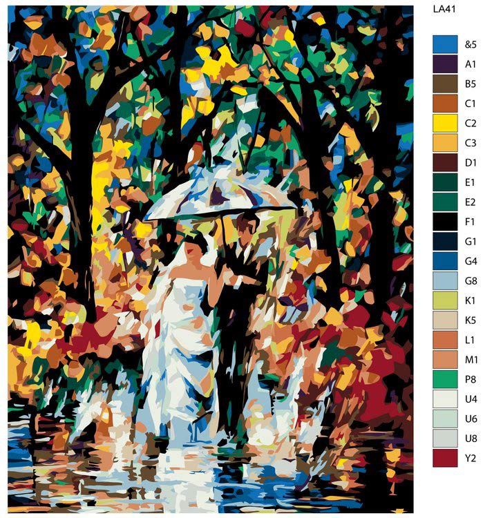 Картина по номерам «Молодожены» — картинка 2