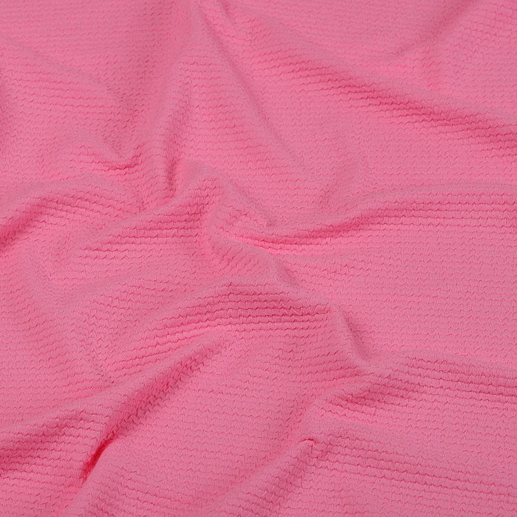 Ткань трикотажная Бифлекс жатка, 6 м, ширина 150 см, 240 г/м², цвет: 16 розовый, TBY — картинка 2