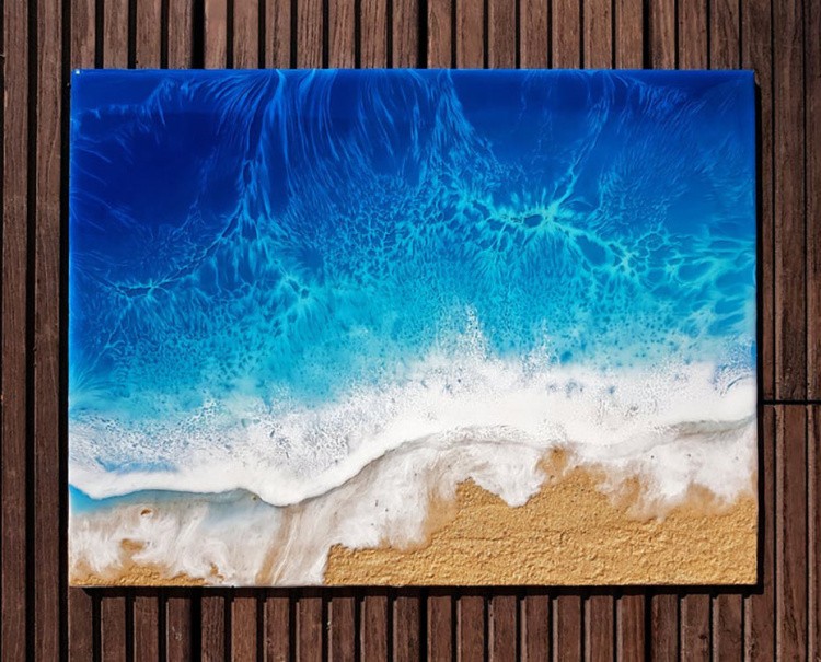 Набор для создания картины эпоксидной смолой Море 30х50 см, Art Blong