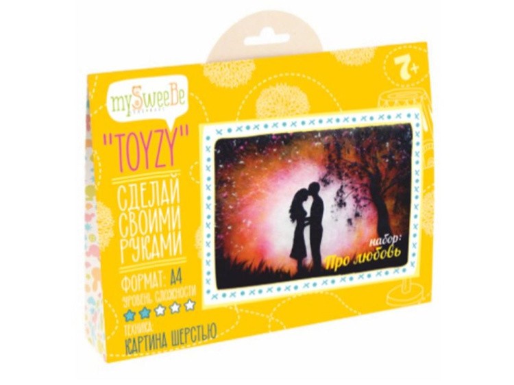 Картина шерстью «Про любовь» — картинка 2