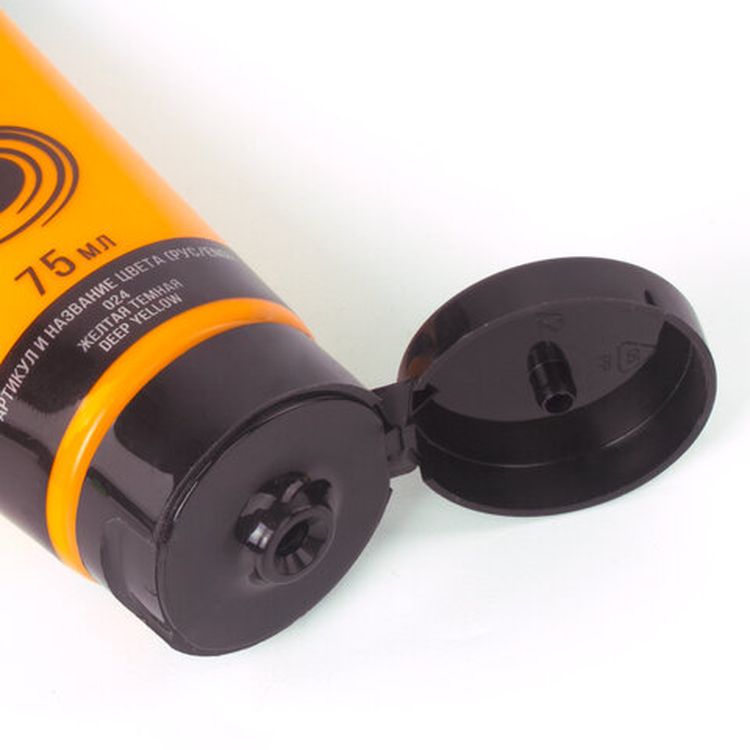 Краска акриловая художественная BRAUBERG ART CLASSIC, туба 75мл, желтая темная — картинка 3