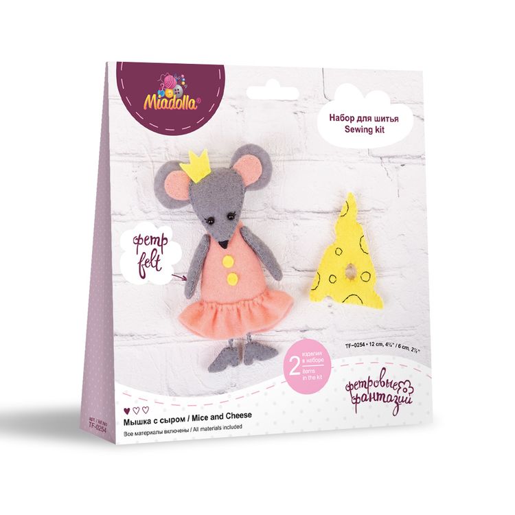 Набор для шитья «Мышка с сыром» — картинка 3