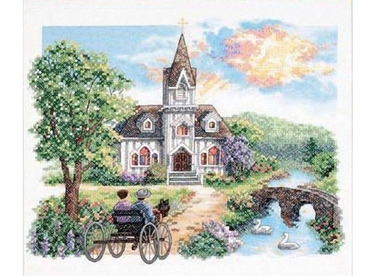 Набор для вышивания «Деревенская церковь»