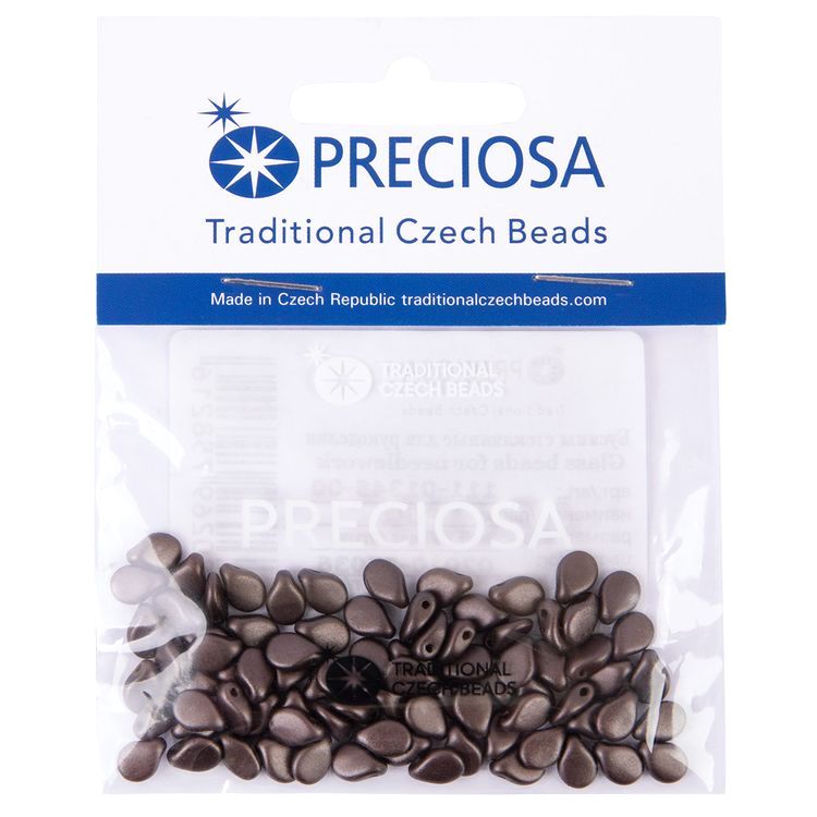Бусины стеклянные, 5х7 мм, 10 г, цвет: фиолетовый, Preciosa (Чехия) — картинка 3
