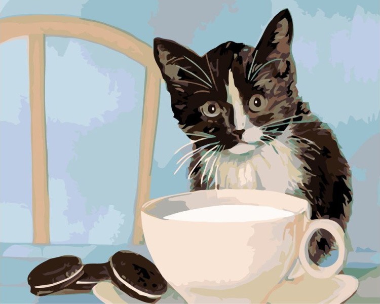 Картина по номерам «Завтрак с молоком»