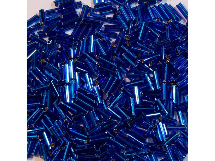 Бисер Чехия BUGLES 351-27001 6,8 мм 3&quot;, 50 г, цвет: 67300 синий