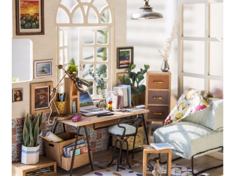 Набор для создания миниатюры (румбокс) «Домашний кабинет» — картинка 8