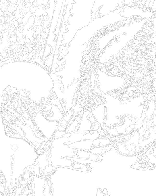 Картина по номерам «Рэпер nkeeei нкей нкееей: Портрет 40x50» — картинка 3